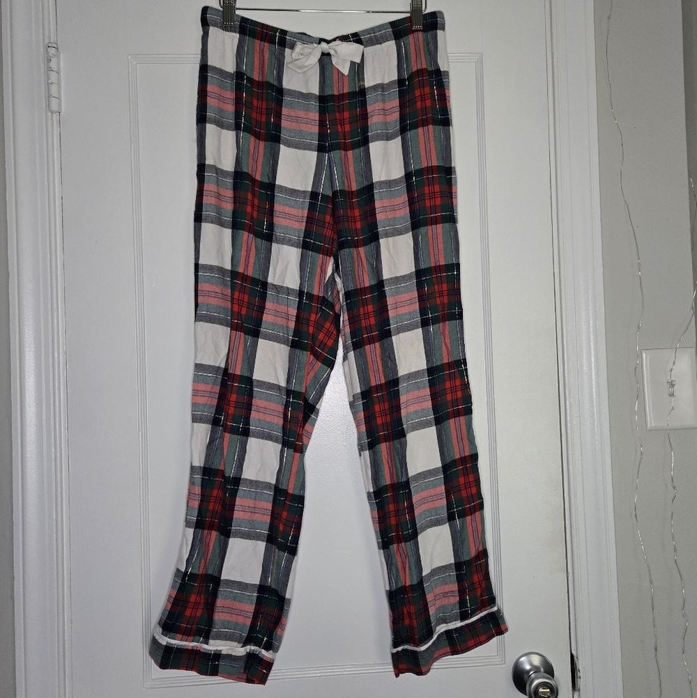 Victoria’s Secret Plaid Pajama Set Womens Medium Sleepwear Lounge Set